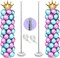 Balloon Column Kit Set Of 2, Balloon Stand for Floor with Base and Metal Telescopic Pillar(6.6ft Adjustable Height)for Birthday,Graduation,Baby Shower, Wedding Party Decoration